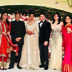 Mannara Chopra Attends Priyanka Chopra’s Reception