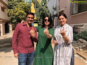 Tollywood Superstars Cast Votes in Telangana Polls