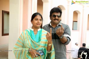 Tollywood Superstars Cast Votes in Telangana Polls