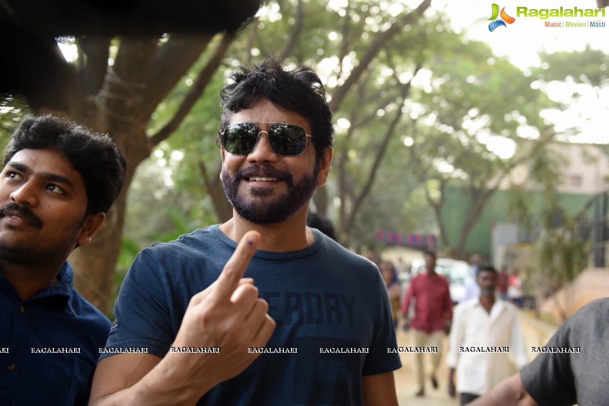 Tollywood Stars Cast Their Vote In Telangana Assembly Elections