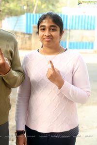 Tollywood Superstars Cast Votes in Telangana Polls