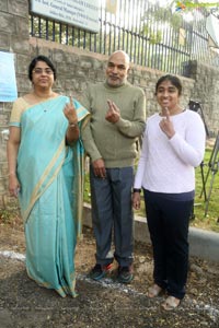 Tollywood Superstars Cast Votes in Telangana Polls