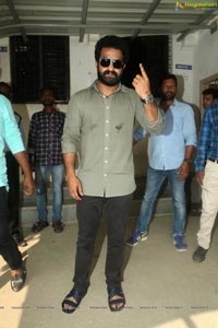 Tollywood Superstars Cast Votes in Telangana Polls