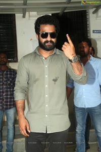 Tollywood Superstars Cast Votes in Telangana Polls