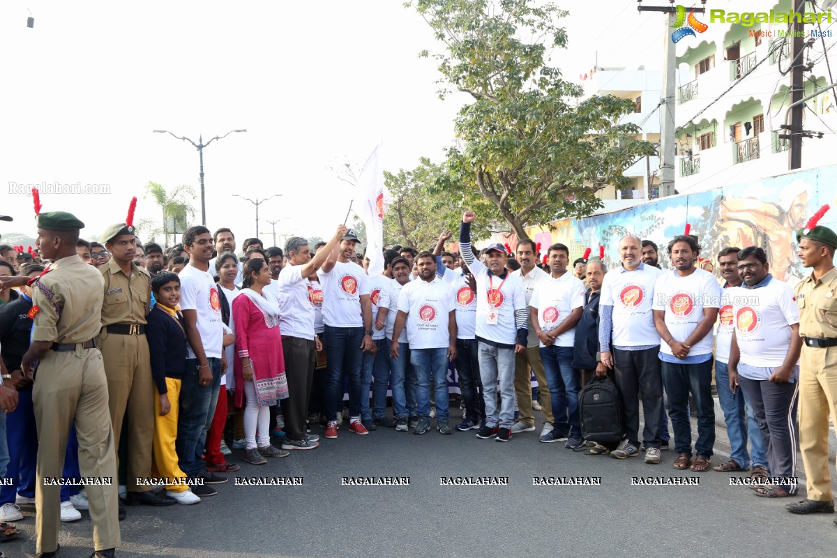 Jaya Prakash Narayana Participates In Anti Corruption Day Walk 2018