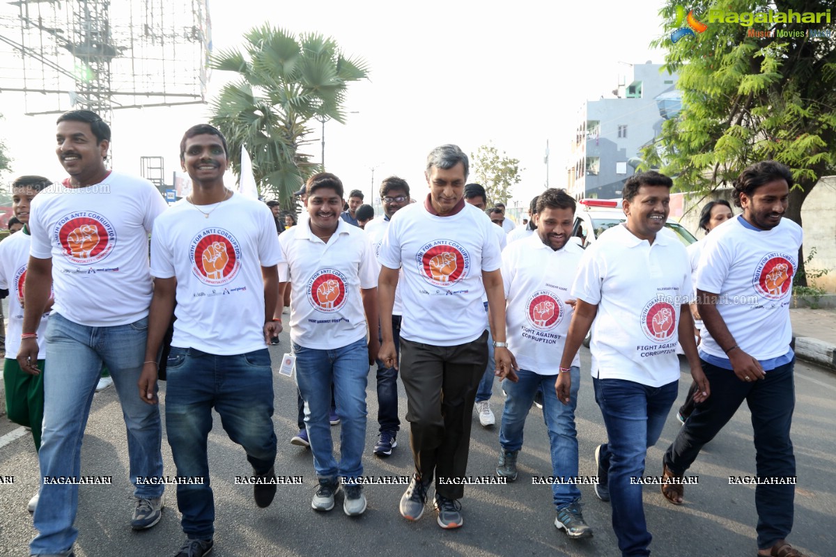 Jaya Prakash Narayana Participates In Anti Corruption Day Walk 2018