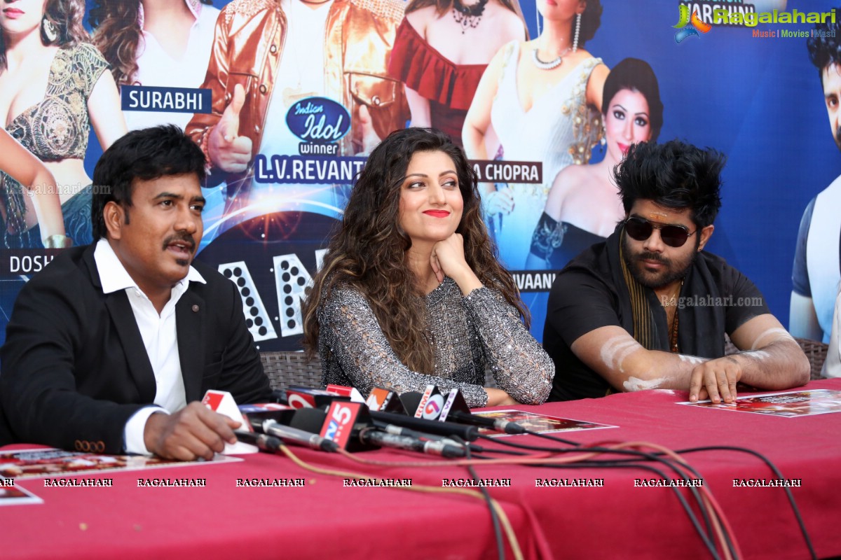 Revanth and Hamsa Nandini Unveil Bang Bang New Year Celebrations Poster @ Hotel 2 States in Jubilee Hills