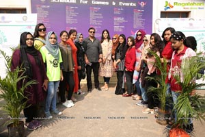 Simran Choudhary Plants Saplings at SIMS