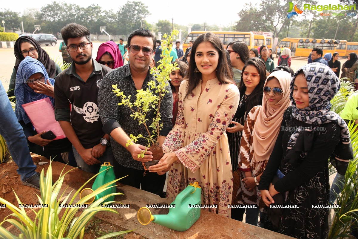 Simran Choudhary Participates in Haritha Haram at Pulsation 2018 Day-2 by SIMS