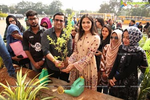 Simran Choudhary Plants Saplings at SIMS