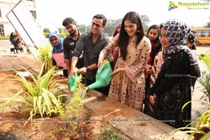 Simran Choudhary Plants Saplings at SIMS