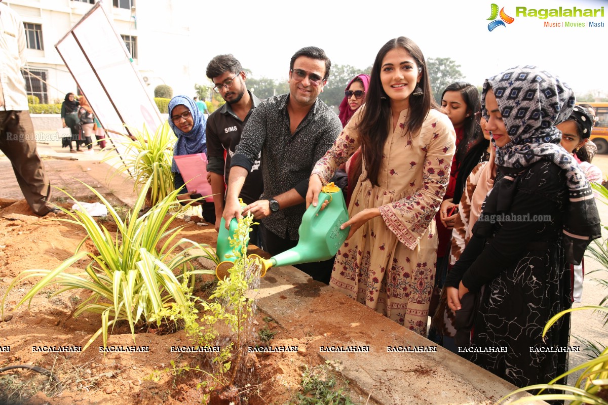 Simran Choudhary Participates in Haritha Haram at Pulsation 2018 Day-2 by SIMS