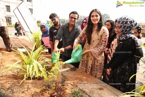 Simran Choudhary Plants Saplings at SIMS