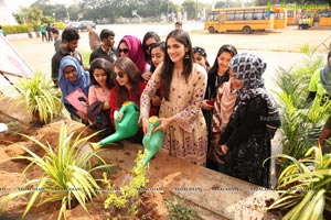 Simran Choudhary Plants Saplings at SIMS