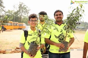 Simran Choudhary Plants Saplings at SIMS