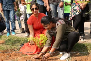 Simran Choudhary Plants Saplings at SIMS