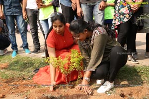 Simran Choudhary Plants Saplings at SIMS