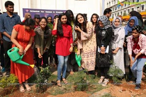 Simran Choudhary Plants Saplings at SIMS