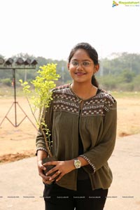 Simran Choudhary Plants Saplings at SIMS