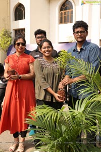 Simran Choudhary Plants Saplings at SIMS