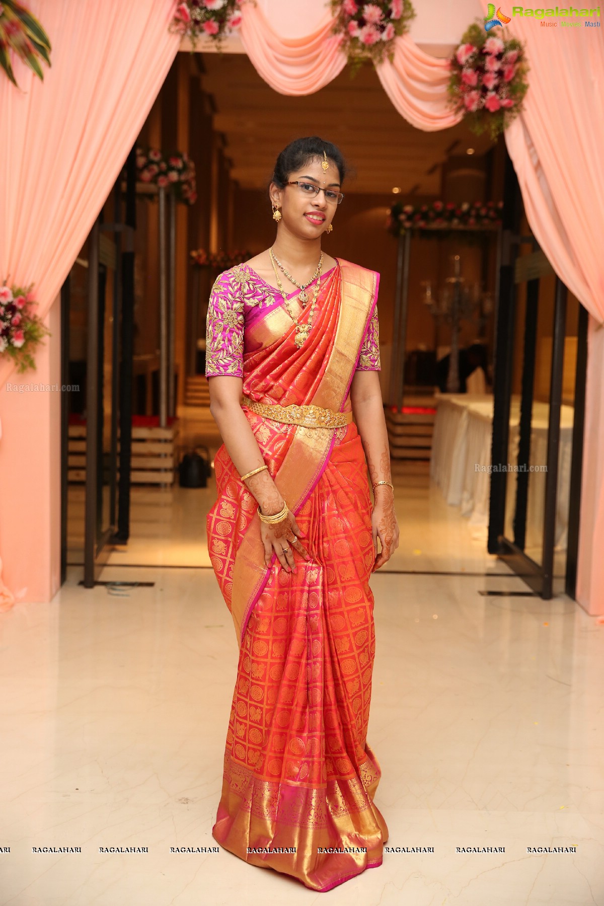 Kaushika Kondragunta’s Magnificent Half Saree Ceremony at Hotel Trident, Madhapur