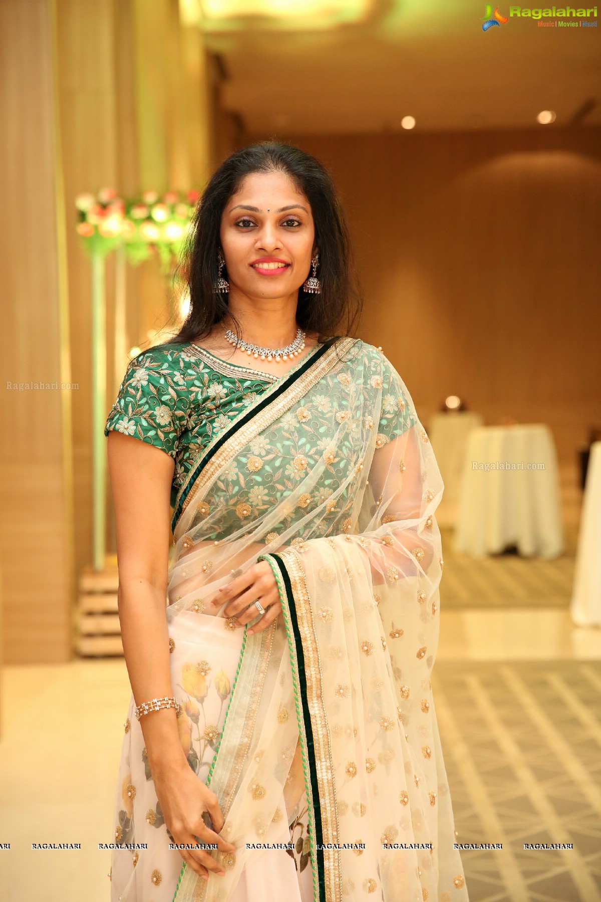 Kaushika Kondragunta’s Magnificent Half Saree Ceremony at Hotel Trident, Madhapur