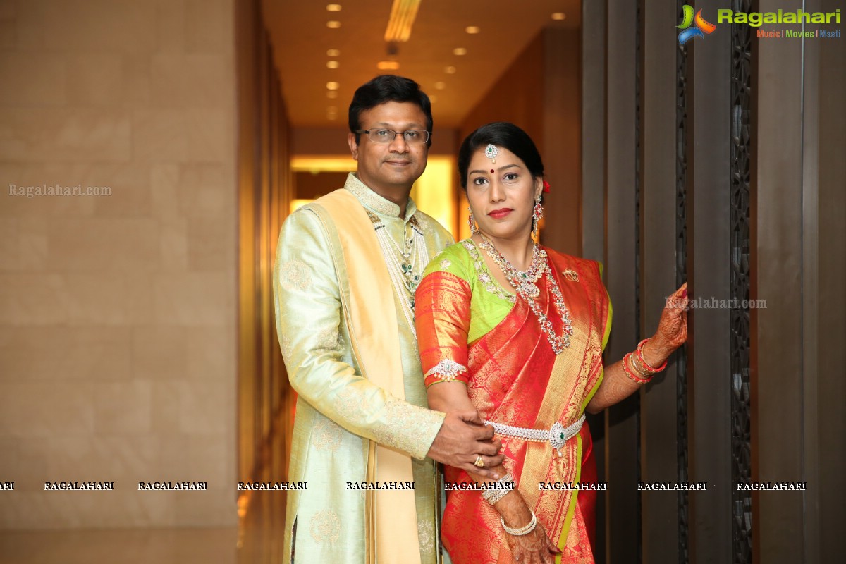 Kaushika Kondragunta’s Magnificent Half Saree Ceremony at Hotel Trident, Madhapur