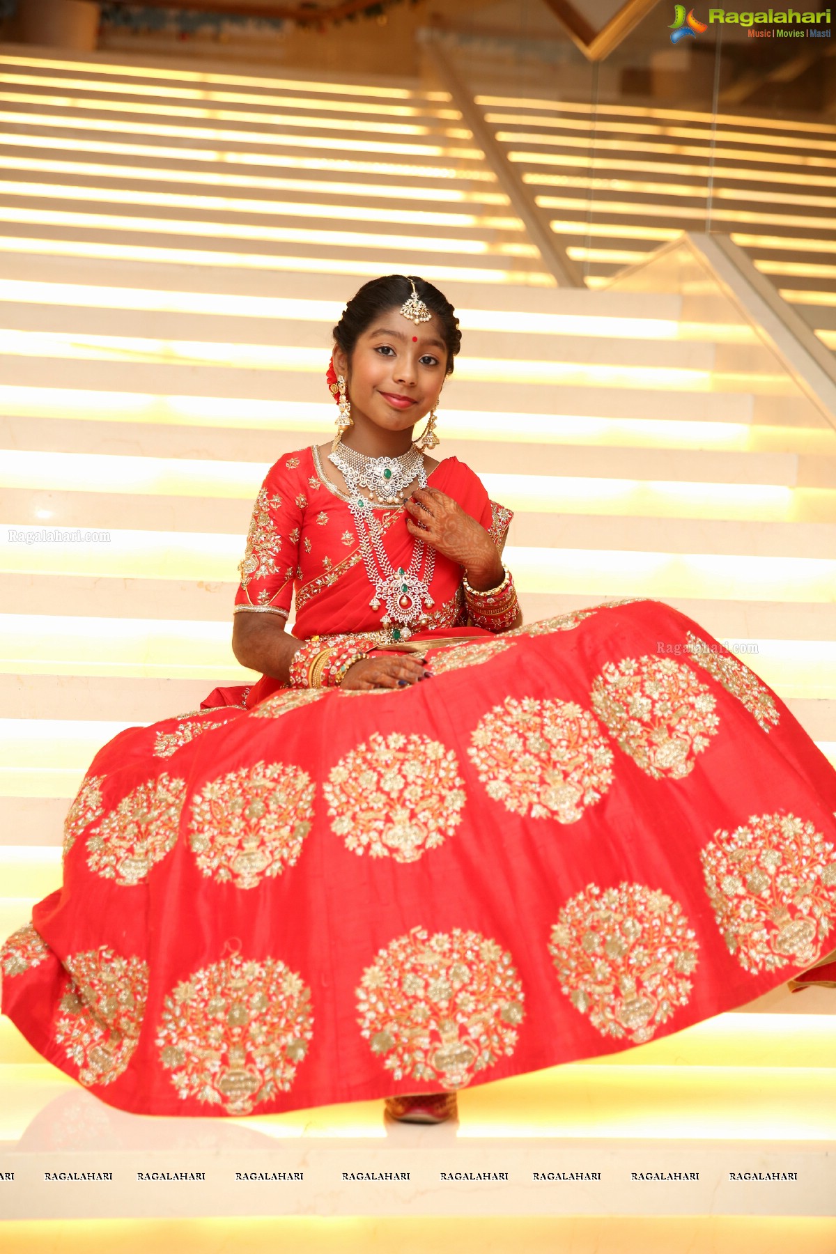 Kaushika Kondragunta’s Magnificent Half Saree Ceremony at Hotel Trident, Madhapur