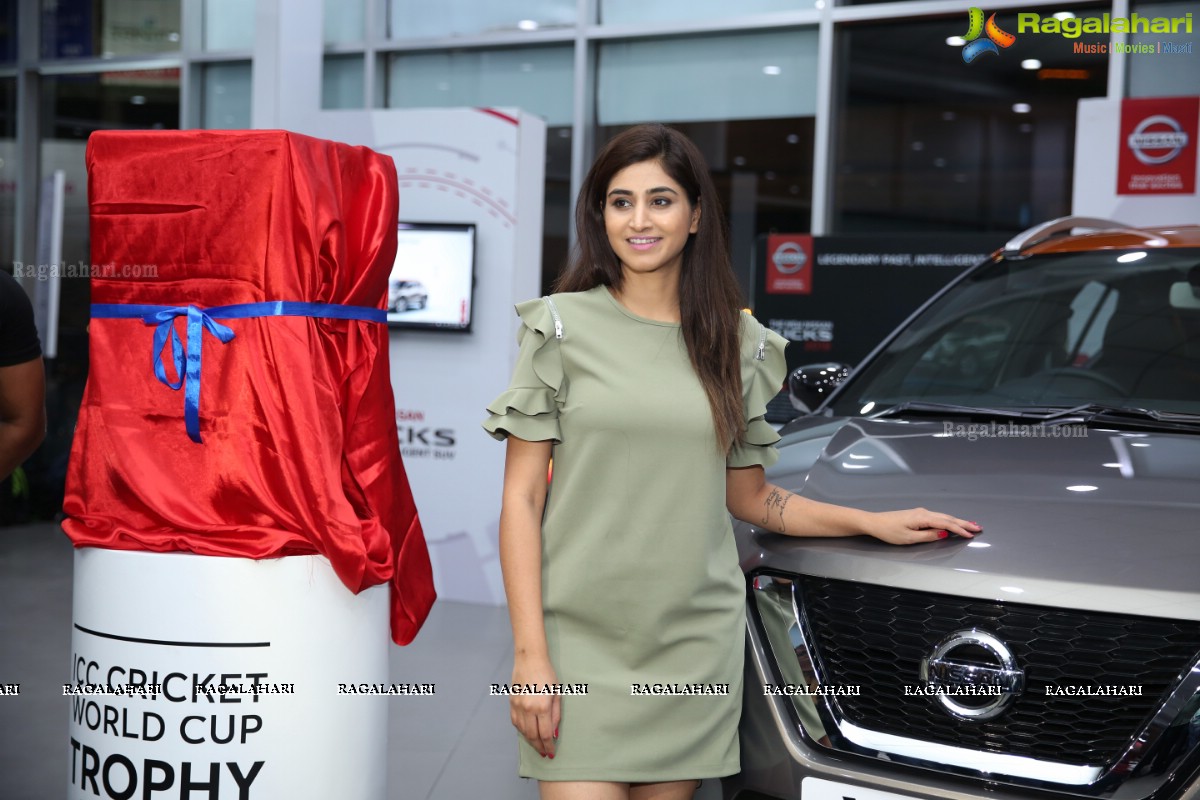 ICC Cricket World Cup 2019 Trophy Driven by Nissan Kick at Vibrant Nissan Hyderabad 