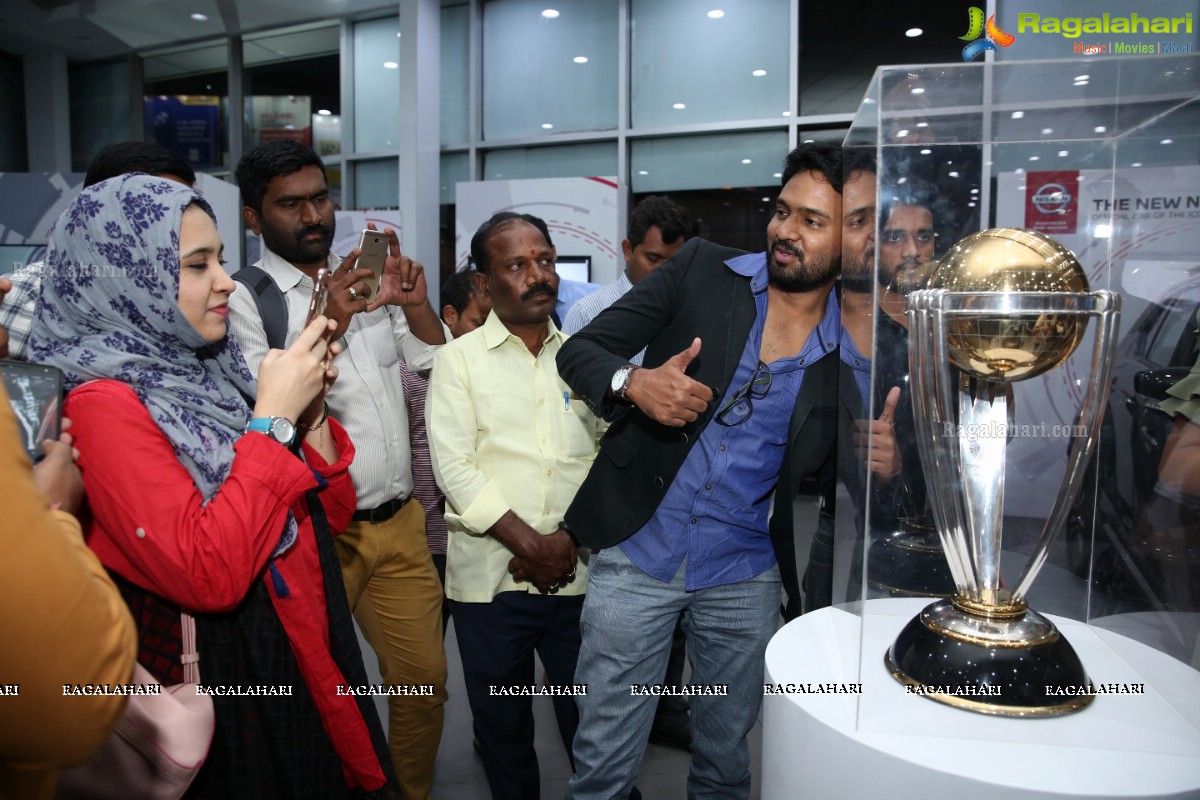 ICC Cricket World Cup 2019 Trophy Driven by Nissan Kick at Vibrant Nissan Hyderabad 