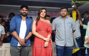 Prathi Roju Pandage Movie Team at Vijayawada