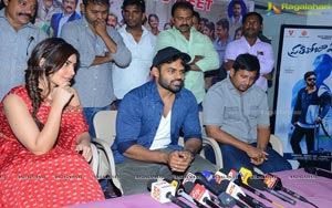 Prathi Roju Pandage Movie Team at Vijayawada