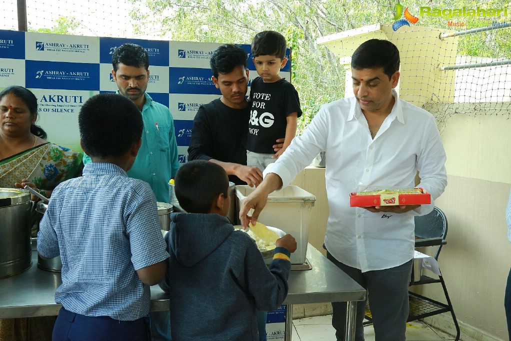 Dil Raju Celebrates His Birthday With Kids At Ashray Akruti