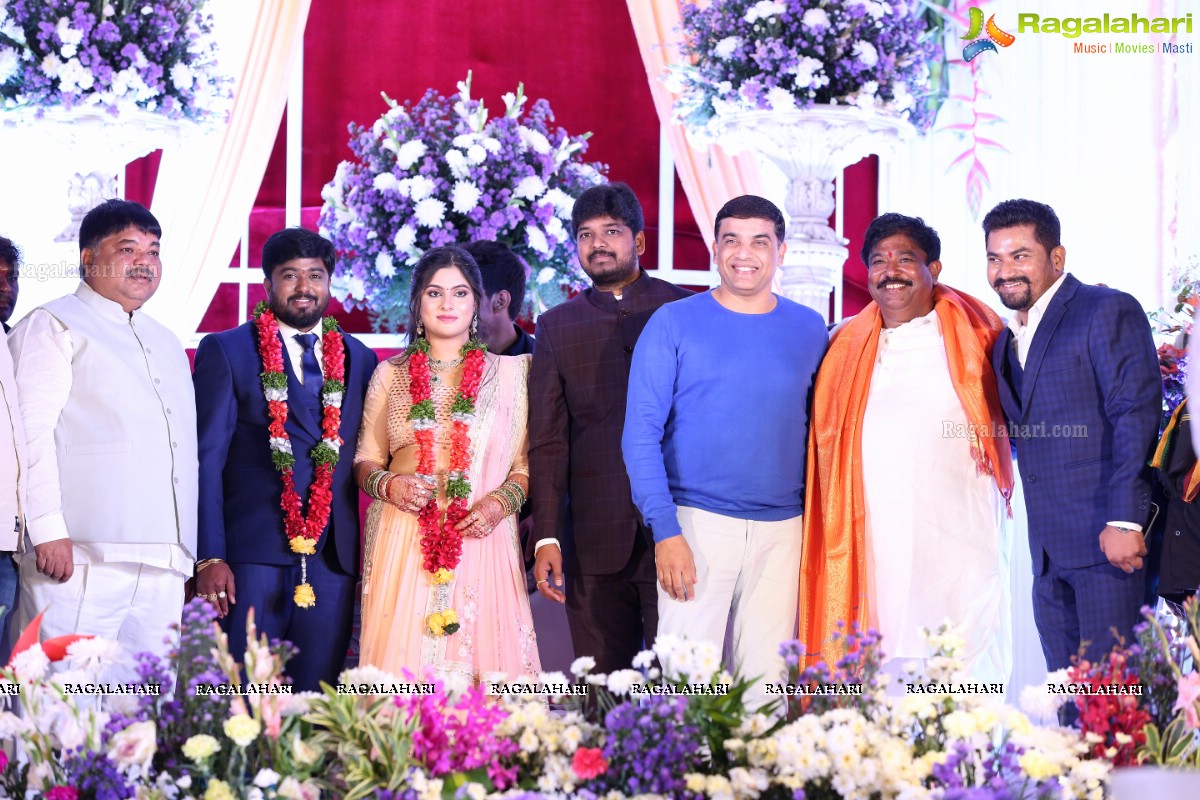 Celebrities at Wedding Reception Party of Praveen Kumar Yadav & Mahitha Shree