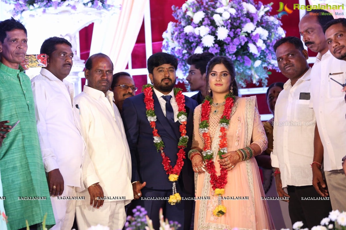 Celebrities at Wedding Reception Party of Praveen Kumar Yadav & Mahitha Shree