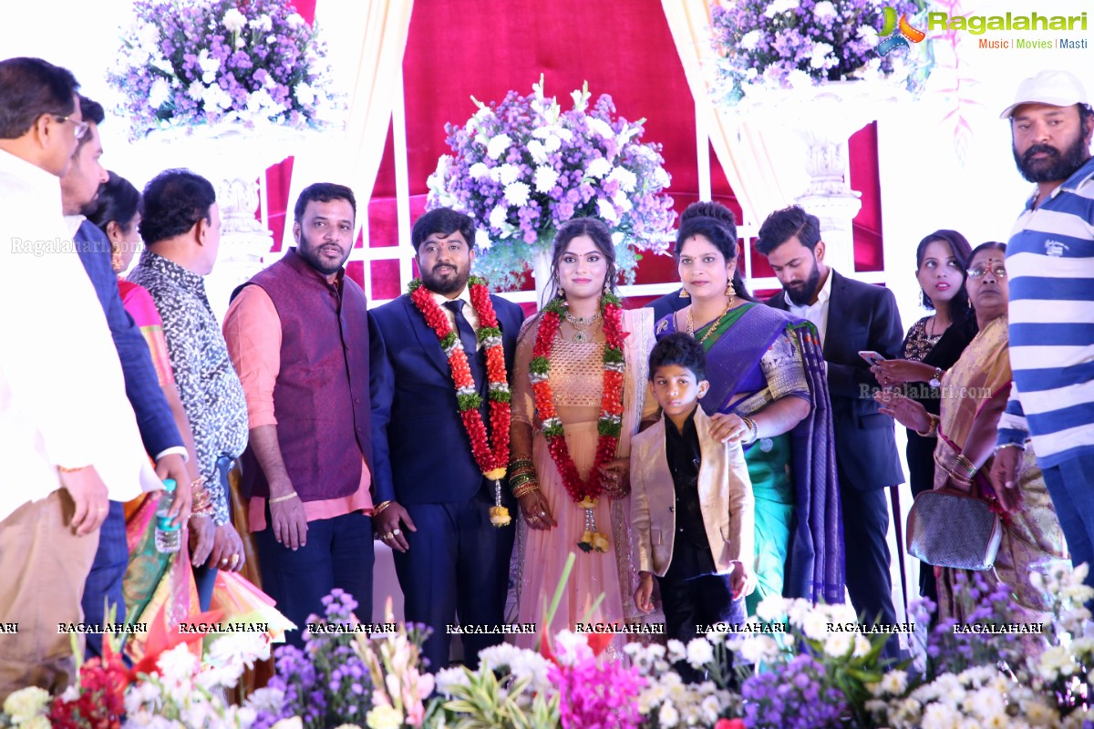 Celebrities at Wedding Reception Party of Praveen Kumar Yadav & Mahitha Shree