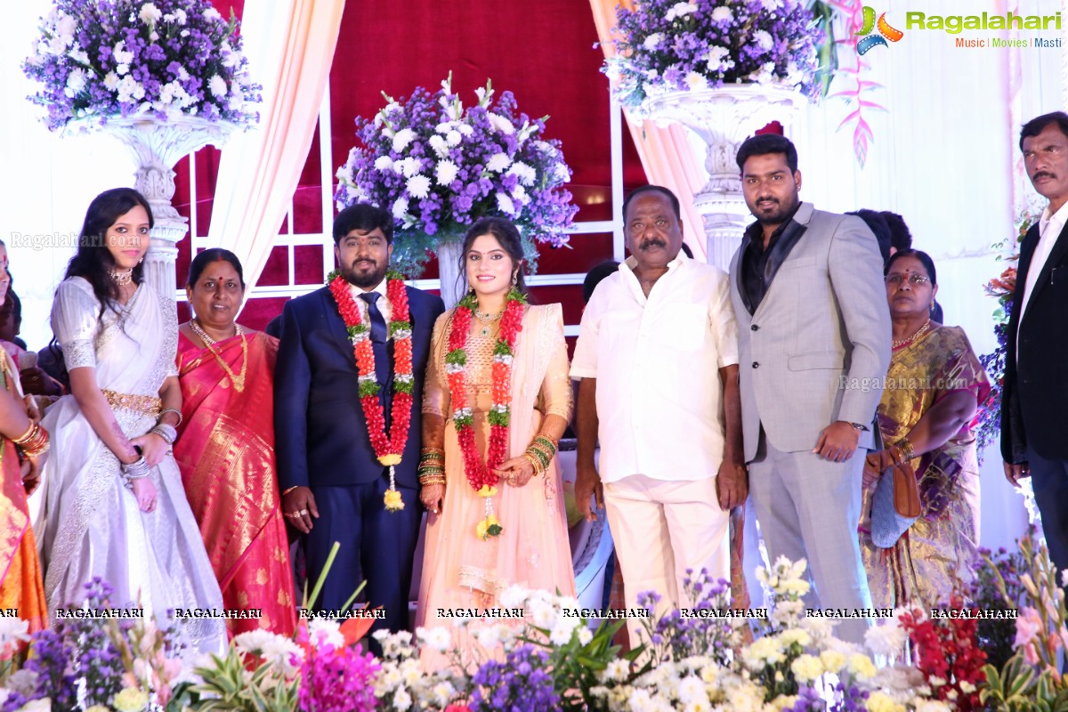 Celebrities at Wedding Reception Party of Praveen Kumar Yadav & Mahitha Shree