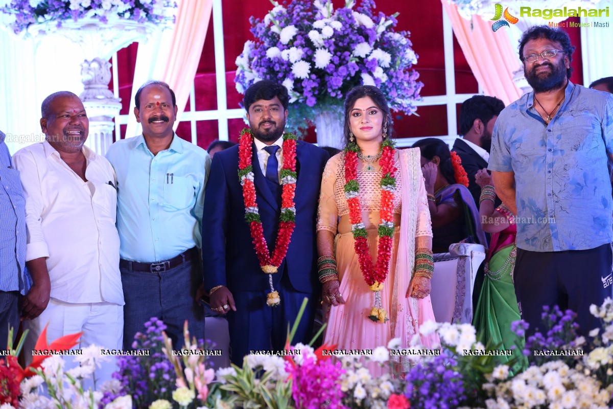 Celebrities at Wedding Reception Party of Praveen Kumar Yadav & Mahitha Shree