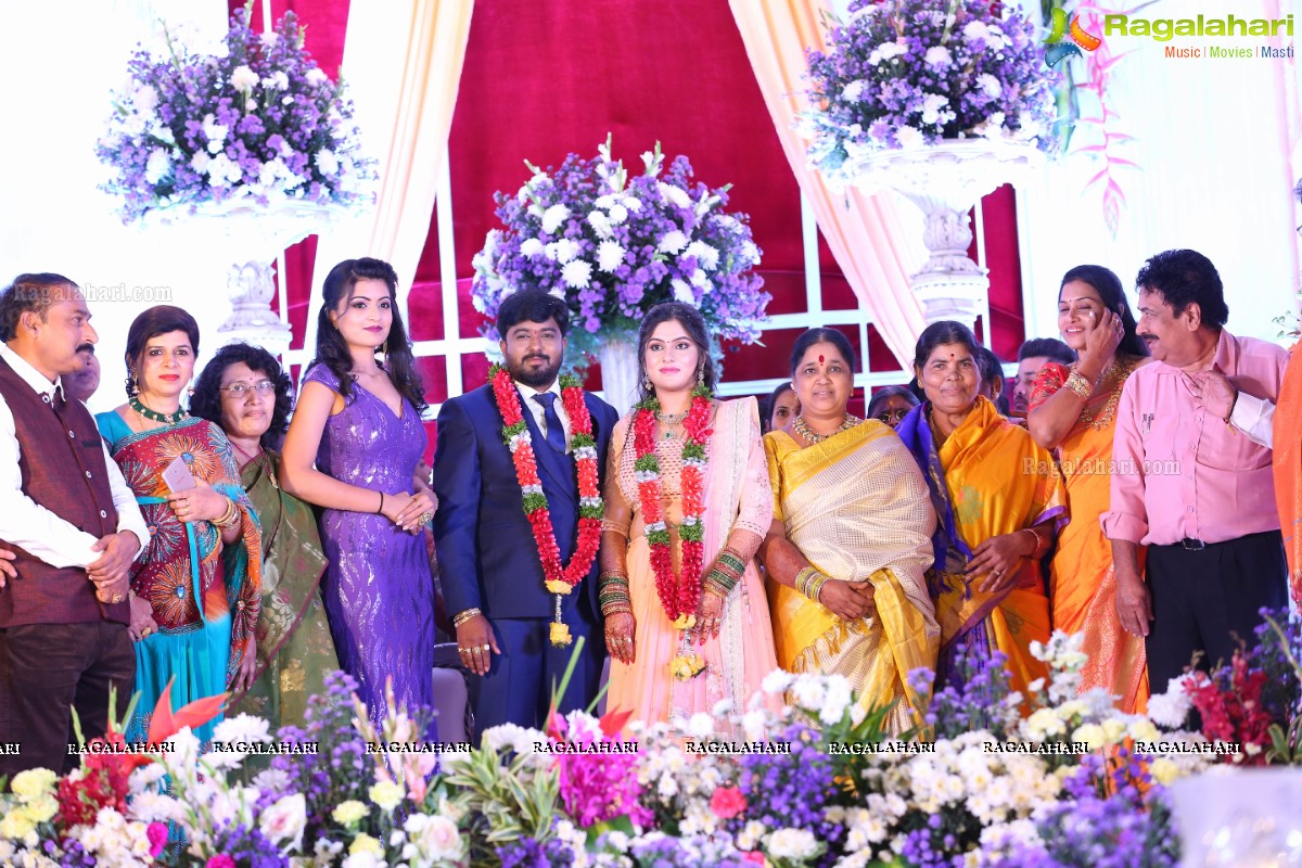 Celebrities at Wedding Reception Party of Praveen Kumar Yadav & Mahitha Shree