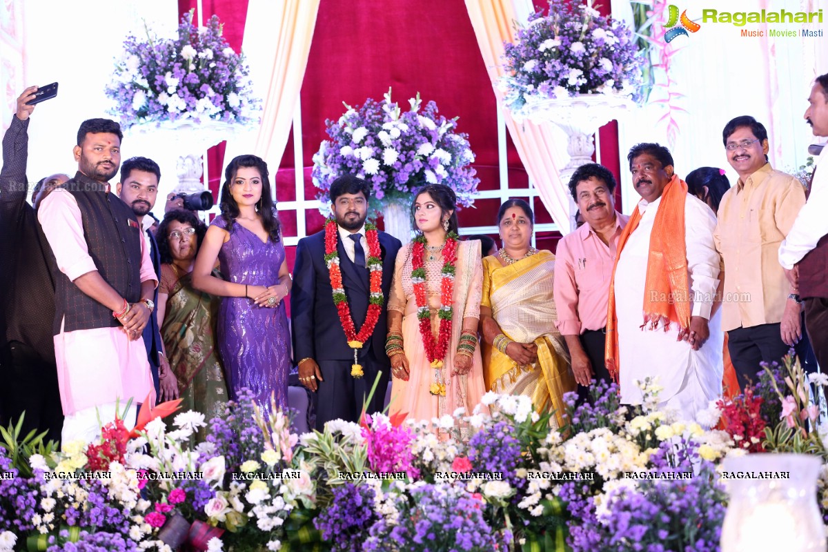 Celebrities at Wedding Reception Party of Praveen Kumar Yadav & Mahitha Shree