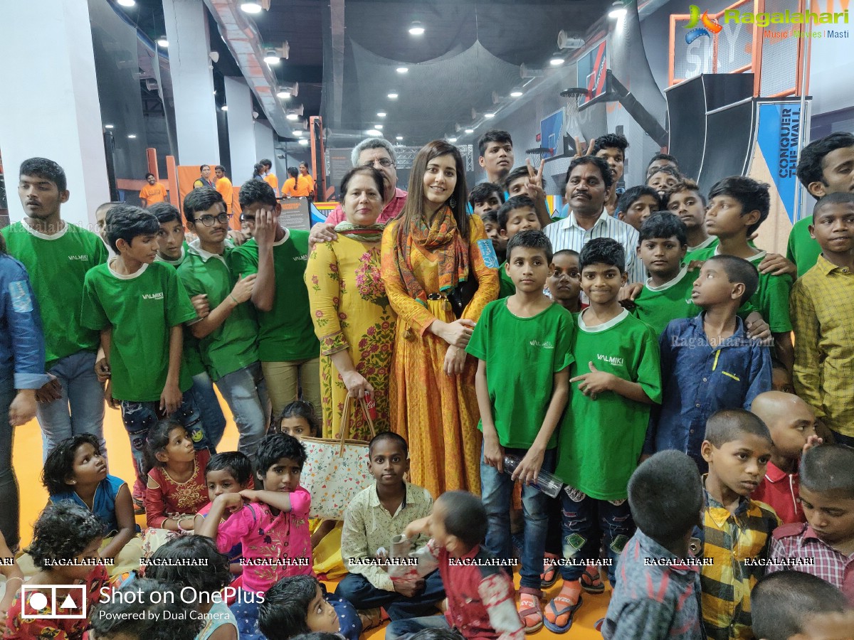 Raashi Khanna Celebrates Her Birthday With Orphans Sky Zone