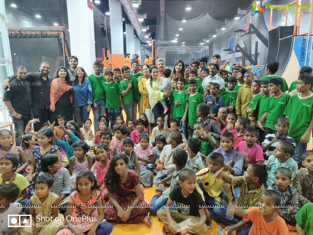 Raashi Khanna Celebrates Her Birthday With Orphans Sky Zone