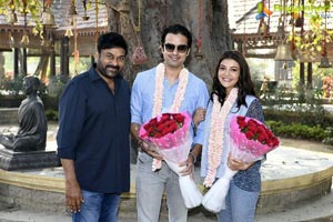 Kajal and Gautam Took Blessings from Chiranjeevi