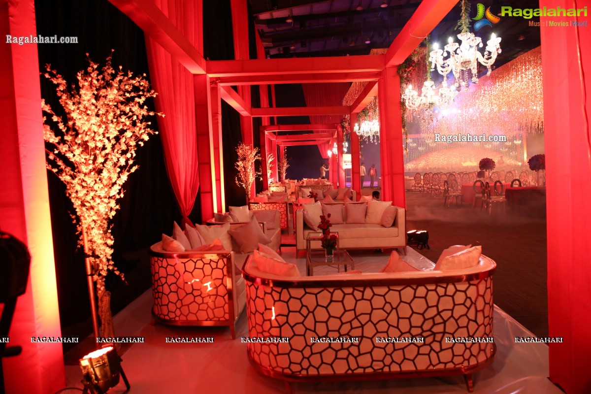 Grand Wedding Reception of Nipun and Shriya at JRC Conventions