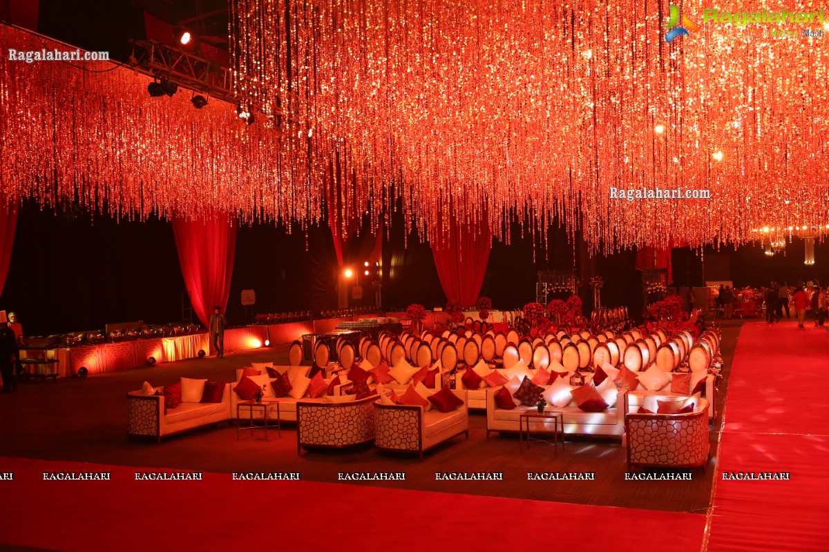 Grand Wedding Reception of Nipun and Shriya at JRC Conventions