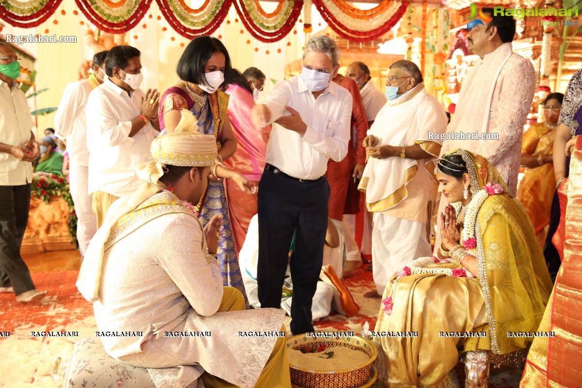 Sri Kondala Sudhakar Reddy's Son Nipun's Wedding With Telangana Whip Sri T Bhanu Prasad Rao Daughter Shriya