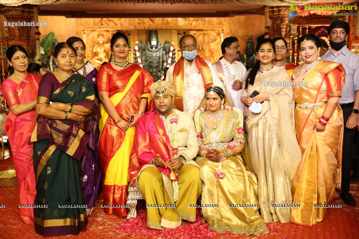 Sri Kondala Sudhakar Reddy's Son Nipun's Wedding With Telangana Whip Sri T Bhanu Prasad Rao Daughter Shriya