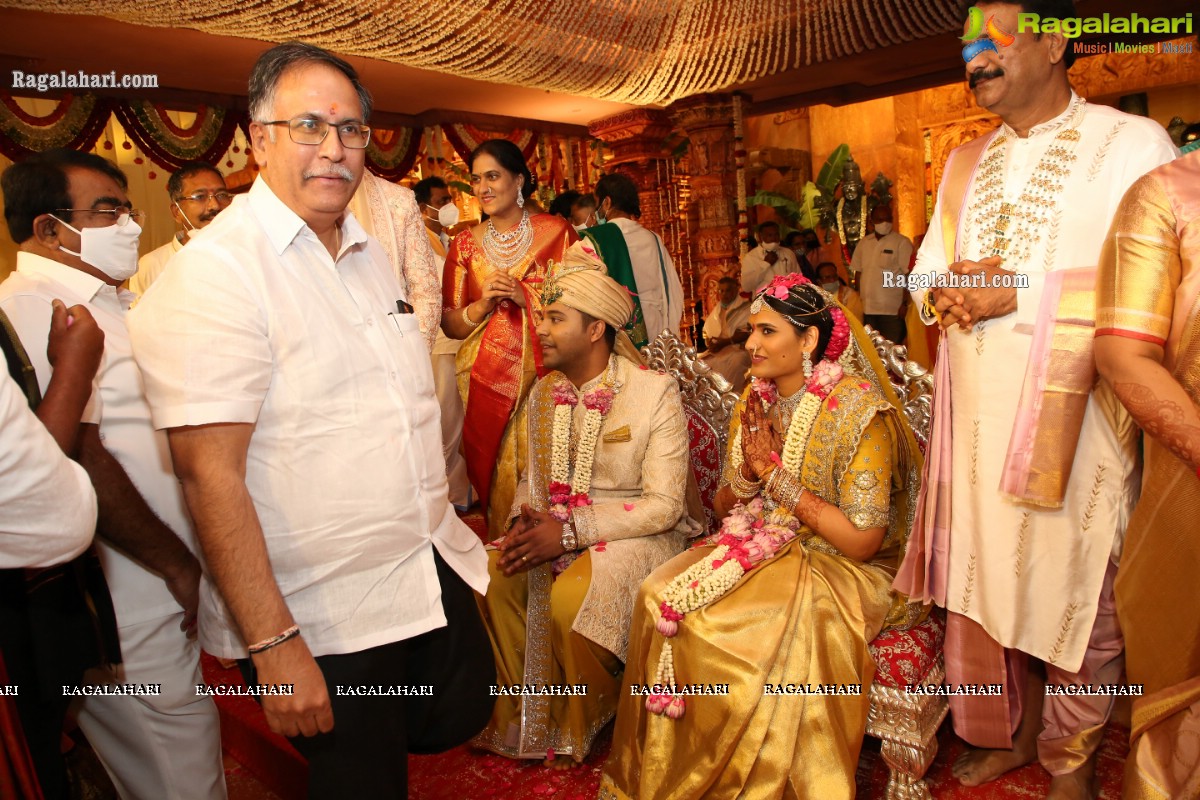 Sri Kondala Sudhakar Reddy's Son Nipun's Wedding With Telangana Whip Sri T Bhanu Prasad Rao Daughter Shriya