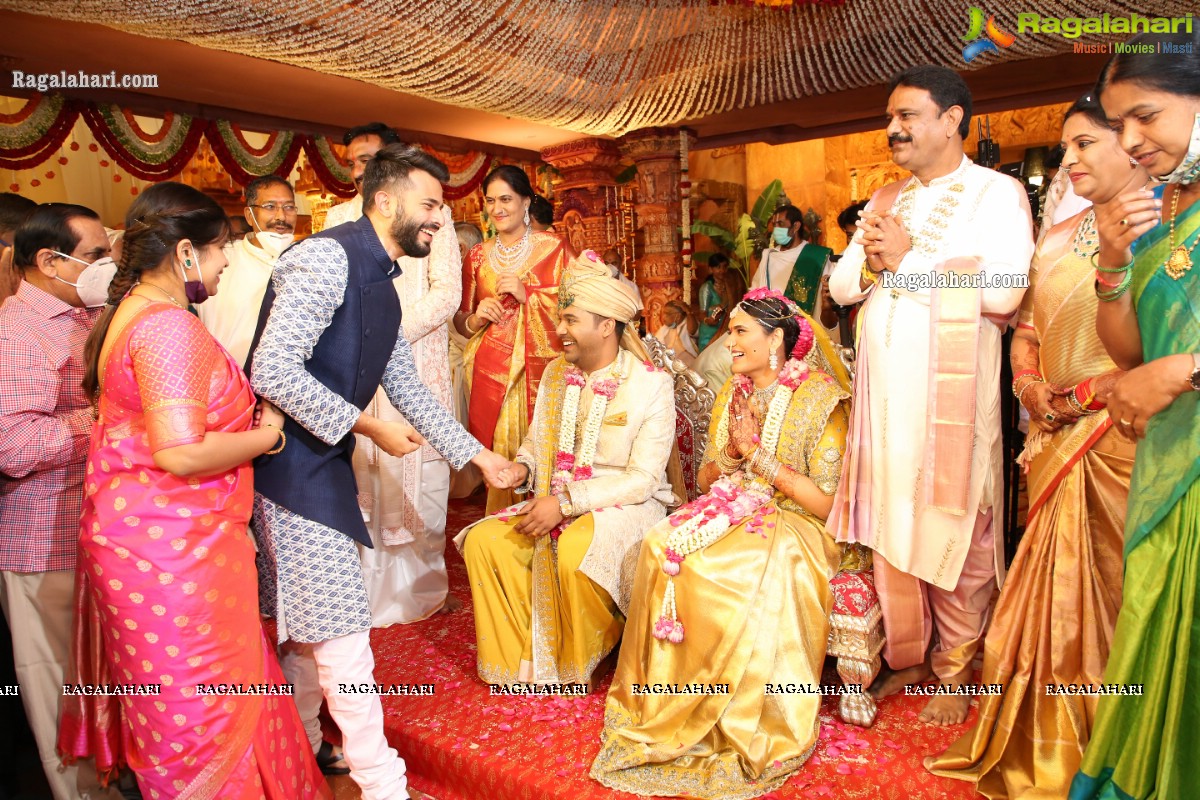 Sri Kondala Sudhakar Reddy's Son Nipun's Wedding With Telangana Whip Sri T Bhanu Prasad Rao Daughter Shriya