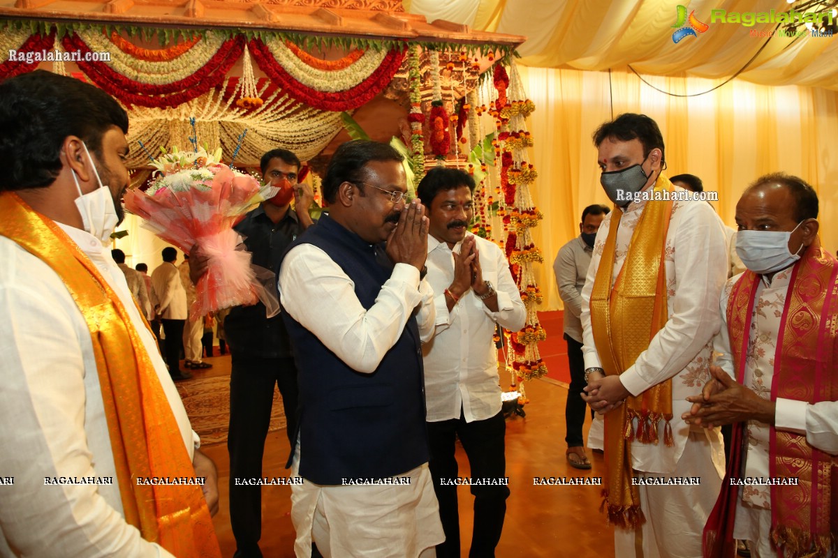 Sri Kondala Sudhakar Reddy's Son Nipun's Wedding With Telangana Whip Sri T Bhanu Prasad Rao Daughter Shriya